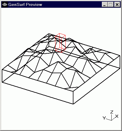Окно просмотра создаваемого ландшафта