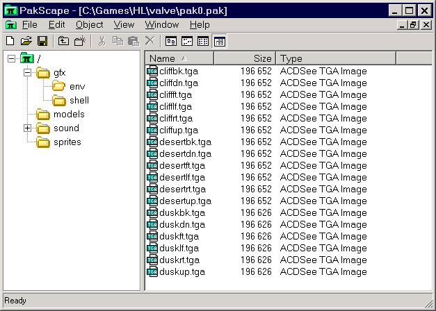 Интерфейс программы PakScape