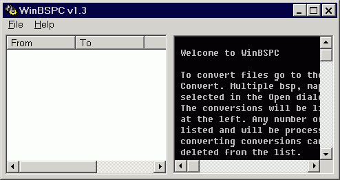 Интерфейс программы WinBSPC