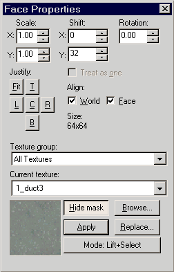 Обновленная панель работы с текстурами