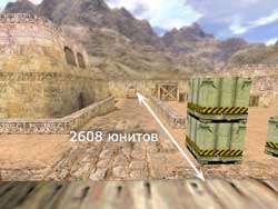 De_Dust. Длина прохода от базы контров