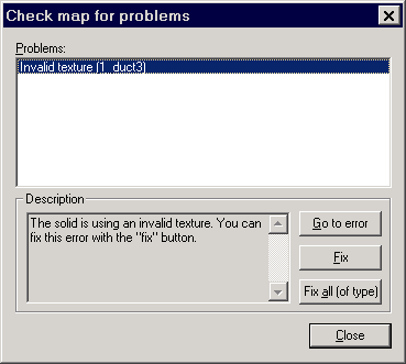 Ошибка Invalid texture. Обнаруживается при нажатии на [Alt-P]